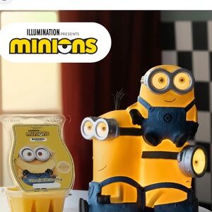 NIB Scentsy Minions Full-Size Warmer & ¡Banana! Wax Bar Set / Disney Pixar Gift
